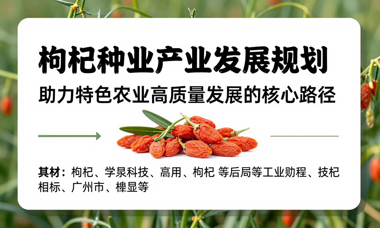 枸杞种业产业发展规划：助力特色农业高质量发展的核心路径