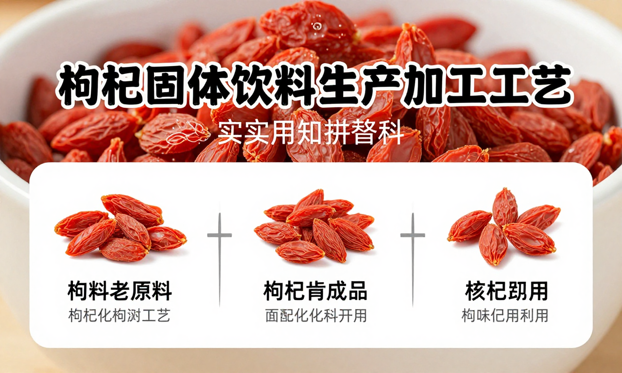 枸杞固体饮料生产加工工艺：从原料到成品的实用知识科普